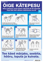 Pese oma käed - õige käte pesu poster ART 1145