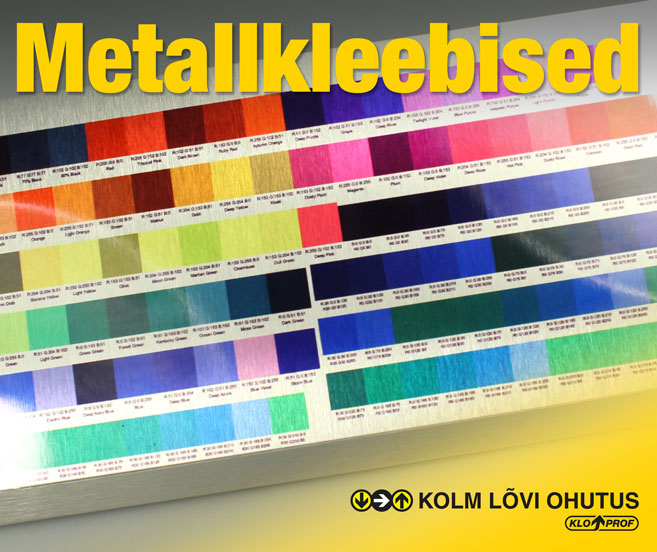 Metallmärgiste värvivalik 