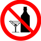Alkohoolsete jookide tarbimine keelatud