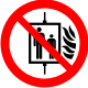 Tulekahju korral lifti kasutamise keeld
